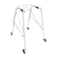 Marcheurs handicapés légers en aluminium d'escalier de mobilité argentée médicale d'entraînement avec des roues pour des adultes