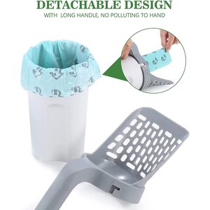 Pala multiusos integrada 2 en 1 desmontable a prueba de fugas, pala para arena para gatos, caja de arena, pala para arena para gatos - Product Image 2