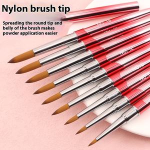 2025 nuevo cepillo de <span class=keywords><strong>uñas</strong></span> de lujo 100% Kolinsky acrílico cepillo de <span class=keywords><strong>uñas</strong></span> <span class=keywords><strong>Rosa</strong></span> borroso logo tamaño 14 16 18 20 22 cepillo para arte de <span class=keywords><strong>uñas</strong></span> - Product Image 3