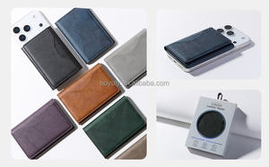 กระเป๋าแม่เหล็ก MagSafe สำหรับโทรศัพท์ น้ำหนักเบา พร้อมขาตั้ง ปรับได้ ทำจากหนัง พร้อมกล่องของขวัญ - Product Image 6