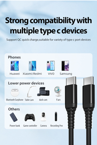 OEM court 50cm 1M 3M 6ft 10ft Android Phone charge rapide câble USB Type-C avec conducteur en cuivre pur pour iOS et ordinateur - Product Image 2