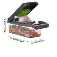 Offre Spéciale 14 en 1 coupe-légumes manuel nouveau hachoir à carottes en ABS avec spatule pour hachoir à aliments de cuisine