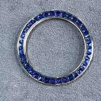 Lunette de montre de luxe en moissanite à taille étagée arc-en-ciel, avec un éclat éblouissant, pièce de rechange haut de gamme personnalisée