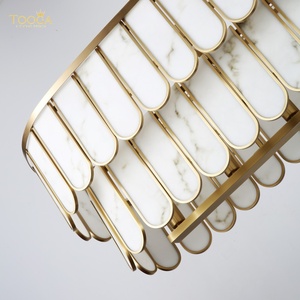 Custom Handmade Modern Luxury Brass Linear <b>Chandelier</b> 8-<b>Light</b> for Dining Room Living Room Kitchen Island Bedroom Villa OEM ODM - Product Image 4