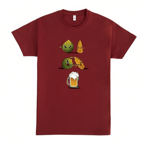 T-shirt Beer Fusion in cotone marrone, abbigliamento casual unisex - Product Image 2