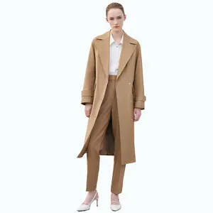 Best Quality And Low Price Windproof Custom Elegant Long Sleeve Winter ladies Trench Coat
