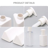 Emballage trilatéral de lotion d'émulsion 200ml 300ml emballage fait sur commande blanc transparent de bouteille de shampooing avec le logo