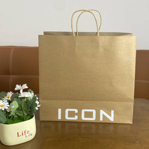 Bolsa de Papel Kraft Marrón Biodegradable y Ecológica Personalizada para Comida para Llevar, Pizza, Leche, Sushi y Ropa - Product Image 3