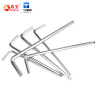 Kunci Pas Hex Ujung Bola Pabrikan Pengencang Tiongkok Perkakas Tangan Kunci Allen Metrik 1.5Mm-10Mm Kunci Pas Hex