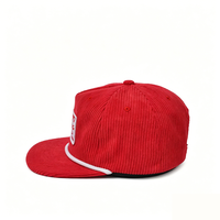Casquette de baseball en velours côtelé de haute qualité, personnalisable, 5 panneaux, réglable, pour le sport et l'extérieur, avec logo brodé 3D, style urbain