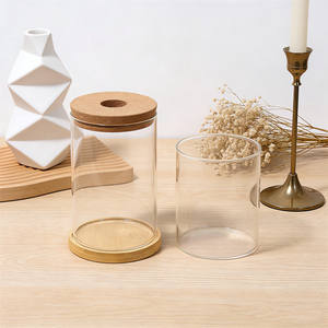 <span class=keywords><strong>Pot</strong></span> de plante hydroponique cylindrique pour décoration intérieure, terrarium <span class=keywords><strong>en</strong></span> verre fait main pour table avec couvercle et base <span class=keywords><strong>en</strong></span> <span class=keywords><strong>bambou</strong></span> - Product Image 5