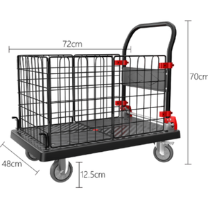 150Kg Draagbare Handkarren En <span class=keywords><strong>Trolley</strong></span> Met Frame Voor Logistieke Oplossingen Voor Industriële Materiaalverwerking Rolplatformkar - Product Image 6
