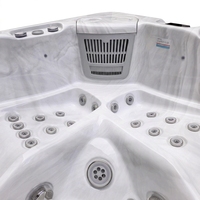 Bain à remous commercial extérieur autonome VIRLUX avec purification à l'ozone pour villa, spa, piscine, bain à remous massant