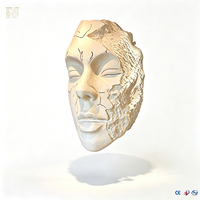 玻璃纤维艺术雕塑定制人体脸像和卡通人物雕像，用于商场展示装饰OEM ODM