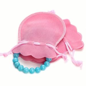 Sacs en velours en gros avec cordon de serrage, pochettes à bijoux en forme de gourde pour bracelets, sacs cadeaux en suède doux - Product Image 4