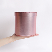 Boîtes Cadeaux pour Bougies Cylindriques, Boîte Ronde pour Fleurs avec Couvercle, Cadeau pour Maman, Bouquet de la Saint-Valentin