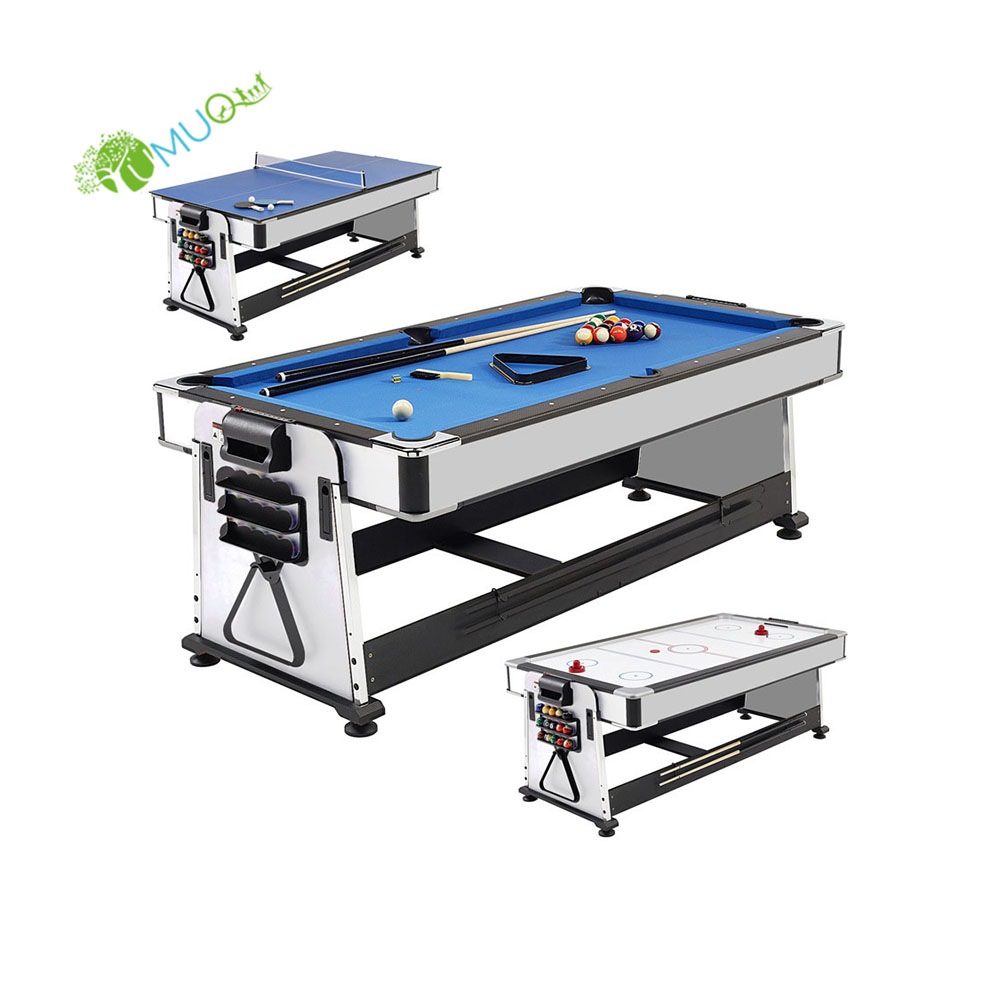 YumuQ 7FT 4 в 1, обеденный стол с несколькими бассейнами, разворотный воздушный Хоккей/Настольный теннис, игровой стол для взрослых, игры в помещении