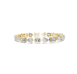 Pulsera de tenis con diamantes cultivados en laboratorio, oro, diseño contemporáneo, joyería fina, accesorio de moda. - Product Image 2
