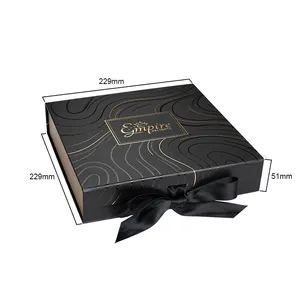 Folding Chocolate Box Luxo Alta Qualidade Personalizado Caixa De Embalagem De Papelão Cookie/Candy/Macron Caixa De Embalagem Com Almofada