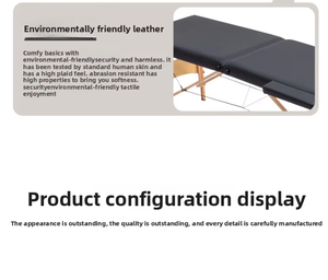 Lit de massage pliable à deux sections, très vendu, portable, facile à utiliser, confortable et durable - Product Image 5