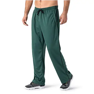Man Running Sports Trousers Mesh Breathable Gym Outdoor Trekking Long Open Pants Men's Sports Pants For Men