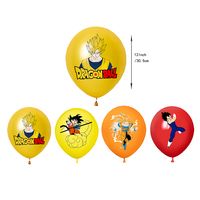 Dragon Ball Fournitures de fête d'anniversaire Décoration de ballons en aluminium Toile de fond Cake Topper Banner Decoration Kid Baby Gifts