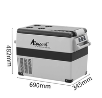 Glacière 35L 45L pour caravane, camping, bateau, pêche, réfrigérateur-congélateur portable 12V à compresseur pour voiture