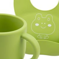 Ensemble d'alimentation pour bébé en silicone avec motif grenouille mignon et sac de rangement portable – Vente en gros