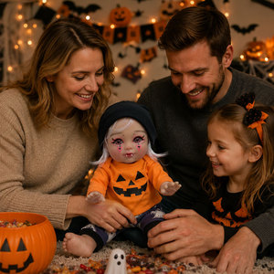BAkwbwBY Wholesale 15 Inch Halloween Vampire Reborn Doll Realistic Gothic Baby Doll for Collectors Gifts Party Display and Decor - Product Image 4