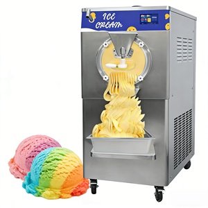 Máquina Comercial para Helado Duro |   Máquina Tradicional de Acrílico para Helados, 15 Minutos/Lote para Gelato/Hielo Italiano/Bebidas Heladas - Product Image 1