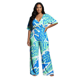 하와이안 여름 모키하나 레이 공예 맞춤 로고 여성 의류 여성용 원피스 점프수트 사모아 폴리네시아 패션 여성 플레이수트 - Product Image 2