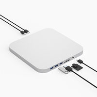 M1/M2 Pro 10Gbps Type C Docking Type C Hub M.2 NVMe NGFF 2.5 Boîtier SSD/HDD SATA pour Apple Mac Mini 2020 M1 Puce