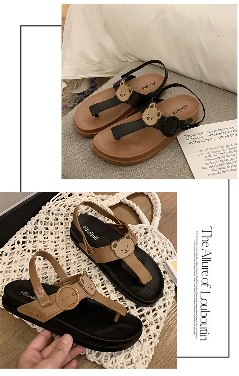 Women Sandals 2022 Luxury Designer Bea Flat Casual Sandals Slippers Girls