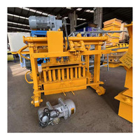 Machine à mouler des blocs de béton QMY4-30, machine manuelle de fabrication de briques creuses avec moteur, facile à utiliser