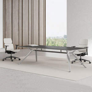 Table de conférence extensible moderne et simple, grande capacité, pour réunions multi-personnes, négociations, bureau de direction, design en bois, mobilier de bureau - Product Image 3