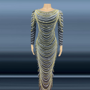 slim fit dress slacks Gold Chain Halter Mini Dress Gold / 6 main image 0