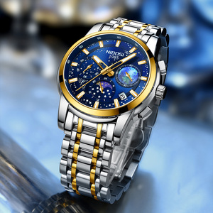 Reloj de Cuarzo de Lujo para Hombre, Correa de Acero Inoxidable Premium, Cristal de Zafiro, Resistente al Agua 30M, Luminoso - Product Image 2