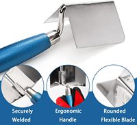 Ensemble de 2 outils pour coins de cloisons sèches, couteau pour coins intérieurs et extérieurs, truelle d'angle en acier inoxydable, outil de finition du béton