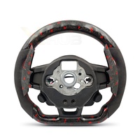 Volant personnalisé en fibre de carbone forgée rouge avec LED pour VW Volkswagen Golf 5 6 7 R MK5 MK6 MK7 GTI Polo Passat B8