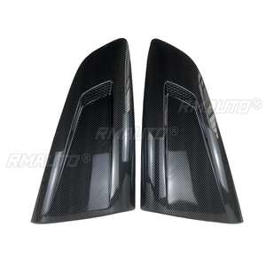 Car Rear Louver Trim for Ford Mustang 2015-2022 Windows <b>Shutter</b> Cover Vent Scoop Carbon Fiber Style Decoration Accessories - Product Image 3