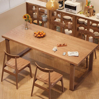 Bureau en bois nordique multifonctionnel, table à manger rectangulaire combinée, mobilier en bois minimaliste pour les petits foyers