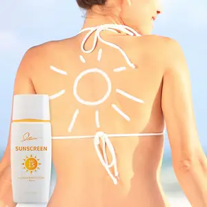 Oem/ODM nhãn hiệu riêng tinh khiết tự nhiên Vegan Sun Block UV bảo vệ chống thấm nước mặt trời Kem Màn hình SPF 15 Kem chống nắng