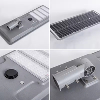 Système d'éclairage solaire de rue 50W 80W 100W 8m IP65 avec batterie, lampes LED crépusculaires et lumineuses, en alliage d'aluminium, télécommande, garantie 3 ans