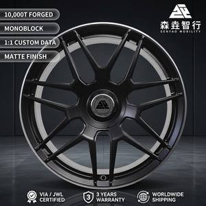 Rines Monobloque Forjados en Negro Mate de 18-24 Pulgadas, Rines de Aleación Cóncavos Personalizados para Tesla Model 3, Model <span class=keywords><strong>Y</strong></span>, BMW M3, M4, Audi RS, Mercedes AMG - Product Image 1