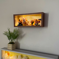 Cadre de présentation en bois MDF sur mesure pour figurines, 18x40 20x50, profondeur 7cm, pour figurines de collection et figurines d'action, type boîte à ombre