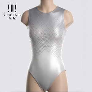 New Arrival Sleeveless Gymnastics Leotards High Elasticity Nylon Spandex Girls Athletic Training Practice Bodysuits Manufacturer