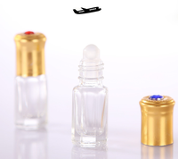 Botol emas gulung parfum minyak esensial 3ml 6ml 9ml 12ml botol rol kaca tutup sekrup cetak MOQ 100 buah Volume 10ml