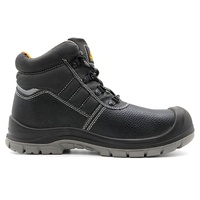 Chaussures de sécurité professionnelles en cuir noir certifiées CE S3 OEM, avec embout en acier, anti-perforation, antistatiques, résistantes à l'huile et antidérapantes, semelle en PU pour hommes