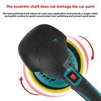 Polisseuse électrique 5 pouces 24V à batterie lithium, portable, pour le detailing automobile, le cirage, la réparation des rayures et le ponçage