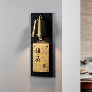 Panneau <span class=keywords><strong>publicitaire</strong></span> personnalisé en laiton de style rétro créatif, robuste, en noyer, de style vintage, contenu personnalisé - Product Image 2